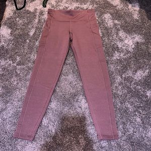 Athleta size S burgundy altitude stash tight in polartec powerstretch leggings